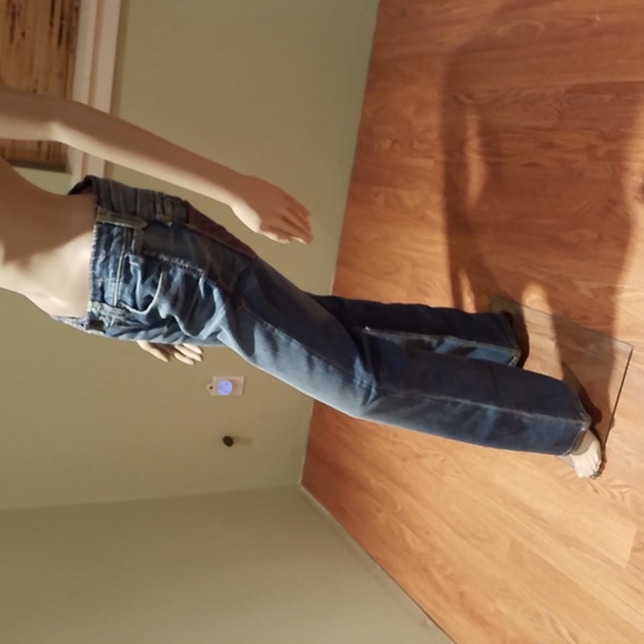 Traverniti So Blue Jeans With With Purple Embroidered Back Pockets Size 29 - Picture 6 of 11